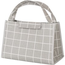 라이프퀄업 캔버스 보온보냉 도시락가방 그레이, 1개