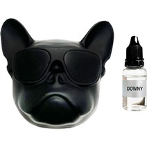 엠퓨처 차량용 불독 방향제 매트블랙 + 오일 15ml + 클립 3cm + 오일솜 세트, 에어프릴프레쉬, 1세트