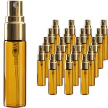 알루미늄캡 스프레이 용기 5ml, 20개, 브라운(용기) + 골드(캡)