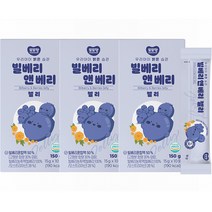 또또맘 유아용 빌베리 앤 베리 젤리, 빌베리맛, 150g, 3박스