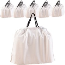 마켓감성 단색 손잡이 포켓 봉투, 화이트 + 블랙, 25개