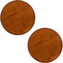 꾸미까 원목 원형 접시 17cm 2p, 월넛, 2개