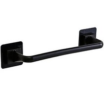 살림즈 접착식 욕실 수건 슬리퍼 걸이대, 1개, 블랙