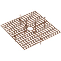 마이데일리 흙 커버 화분 덮개 흙날림 방지 사각형 가리개 브라운 중형, 1개