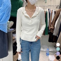 페이퍼먼츠 간절기 후드넥 슬림핏 긴팔 티셔츠 02890