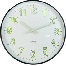 아베른 야광 형광 음소거 벽시계, 심플숫자