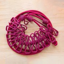 다미샵 캠핑 빨래 집게 걸이 일체형, 핫핑크, 1개