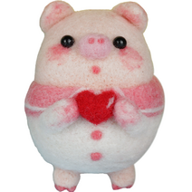 아트세상 DIY 양모펠트 꿀꿀이 만들기 세트, 1세트, 소녀 꿀꿀이