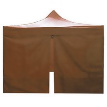 윈에어 캐노피 천막 방수 지붕 A + 천막기둥 프레임 B + 심플 바람막이 C 세트, 브라운