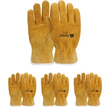 카멜로 자동차 정비 공구 가죽 작업 장갑 양손 4세트 701-YL, TAN