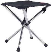 데이즈온샵 휴대용 접이식 텔레스코픽 스툴 의자 대형, 1개, 블랙