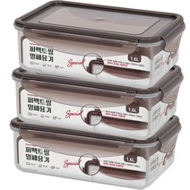 셰프웨어 퍼펙트씰 프레쉬 직사각 밀폐용기 1.6L, 3개, 단품