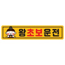 자동차 자석 짝부터 스티커 직사각 A13 왕초보운전 덜덜전하, 노랑반사, 1개