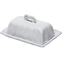 브이비씨까사 인칸토 바로크 사각 앞접시 버터디쉬 + 뚜껑, 화이트