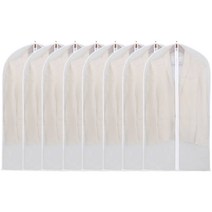 솔브리빙 가정용 투명 peva 행거 지퍼식 옷커버 투명 60x100cm, 1개입, 8개