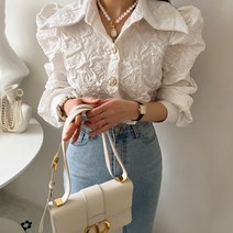 비비에모 황실 샤비에트 볼륨 입체 블라우스 02959