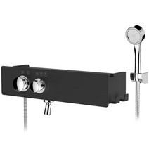 제이시엘 선반형 샤워기 J1-1000 럭셔리 CB 크롬무광블랙, 1개