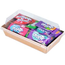 레벤데코 크라프트 일회용 샌드위치 도시락 용기 + 뚜껑 세트 5호, 50세트, 50개입