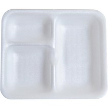 팩가이 PSP 중국집 단무지 반찬 3칸찬기 일회용 트레이 접시, 100개입, 1개