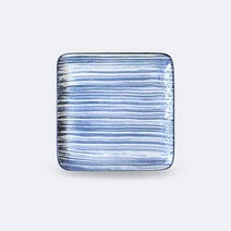 도해 정사각 접시, 블루, 1개
