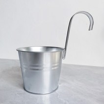 바디보 미니 컬러 양철 화분걸이, 은색