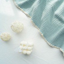 마롤로뜨 멜로 3중 거즈 블랭킷 아기 담요, 민트