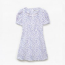 미쏘 스퀘어넥 플라워 미니 원피스