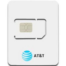 심통 미국 AT & T 자동개통 유심칩, 30일, 10GB 소진후 정지