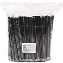 대성산업 자바라 검정 개별 스트로우 7 x 250 mm, 500개입, 1개