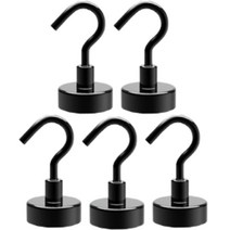 다다 초강력 네오디움 고리자석 대형 20mm, 블랙, 5개
