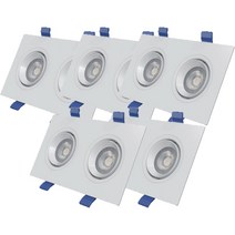 시그마엘이디 LED 확산형 삼성칩 각도조절 다운라이트 사각 2구 10W, 주광색, 5개