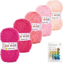 yarna 뜨개 고급 수세미 80g x 5종 + 도안 세트 Y타입, Y4 체리블라썸(수세미), B(도안)