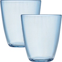 루미낙 스트라이피 강화유리잔 블루 310ml, 2개