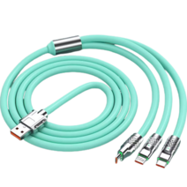 IS공감 A타입-멀티단자 3 in 1 120W 몬스터 충전 케이블, 1.2m, 민트, 1개