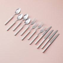 WOW 솔리드 커트러리 디너세트 12p 아이보리, 나이프 4p + 스푼 4p + 포크 4p