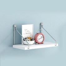 퍼니셀러 거실 우드 벽 선반, 화이트, 1단