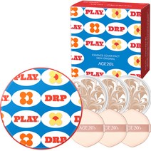 에이지투웨니스 드롭드롭드롭2 케이스 + 뉴오리지널 리필 3p 세트, 레드(케이스), 21호 화이트라떼(팩트), 1세트