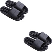 미끄럼 방지 낮은 물빠짐 욕실화 2p, 블랙, 2개