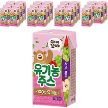 아이꼬야 유기농 베이비주스 120ml, 사과+포도, 24개