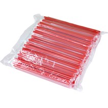 하트 레드 개별포장 스트로우 6 x 25 cm, 200개입, 1개