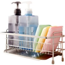 퓨어셀 프리미엄 올스텐 30cm 와이드 수세미 건조대, 실버, 1개