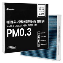 아이엠듀 PM0.3 차량용 에어컨필터 공기청정용, 1개, H10