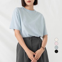 ELLE PARIS 레귤러핏 베이직 반팔 티셔츠