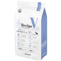 유한양행 Recipe V 반려견 처방식사료, 알러지+피모, 3.9kg, 1개