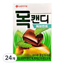 롯데제과 목캔디 허브민트, 38g, 24개