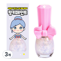 핑크공주 핑키페인트 유아매니큐어 어린이메니큐어, 3개, 트윙클서클