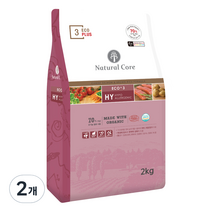 네츄럴코어 전연령 에코플러스3 유기농 70% 6Free 건식사료, 생선, 2kg, 2개