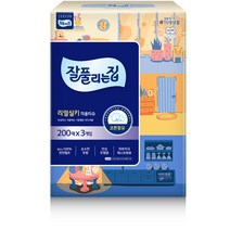 잘풀리는집 리얼 실키 천연펄프 미용티슈, 200매, 3개