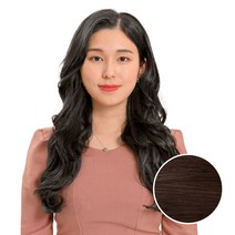벨리음 벨크로 붙임머리피스 롱 글로시 웨이브, DB (다크브라운), 10피스