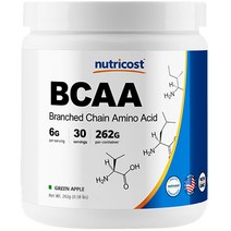 뉴트리코스트 BCAA 파우더 그린애플맛 30회분, 305g, 1개